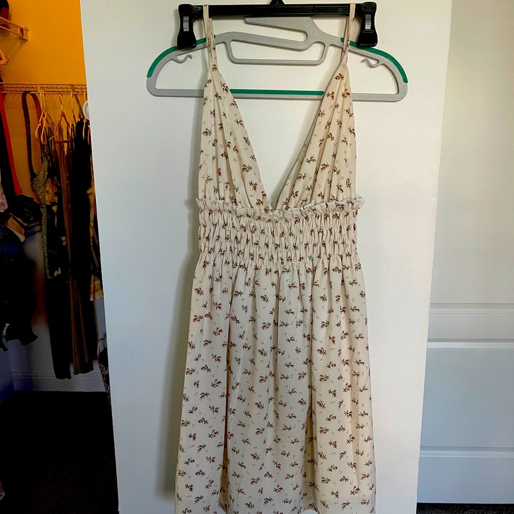 Cream floral dress
